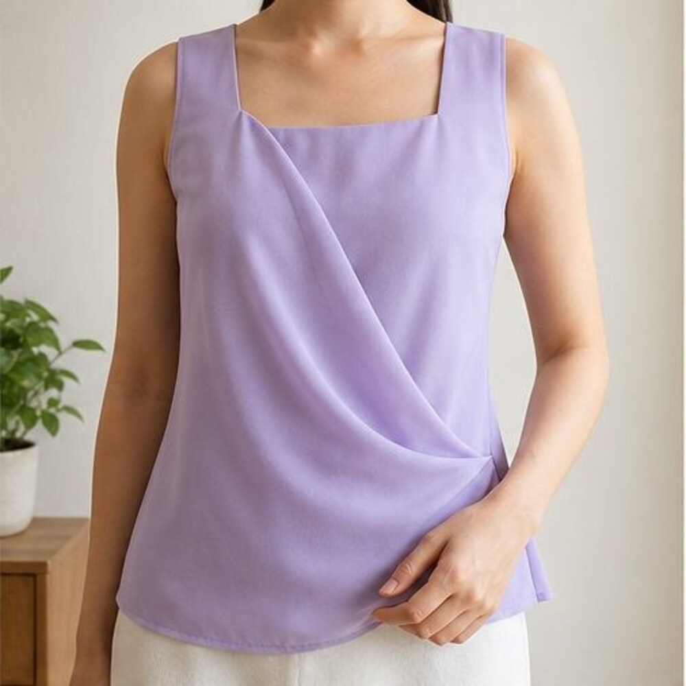 Lilac Ruffle Blouse - Picture 2 of 6